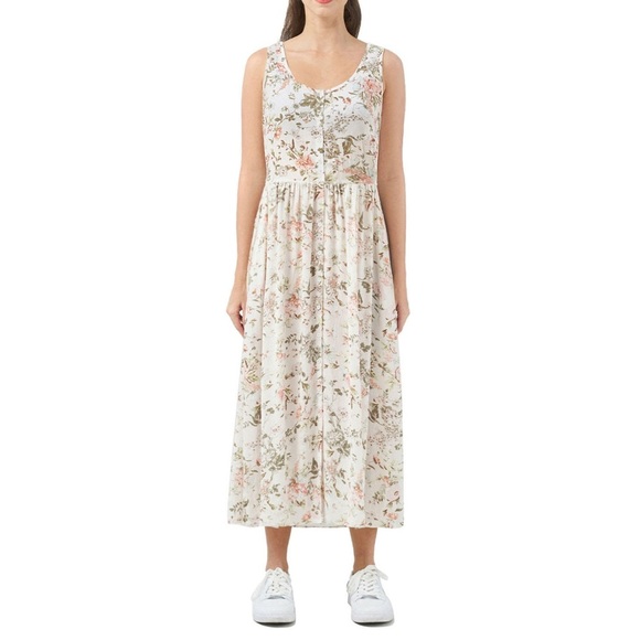 Frye Women's Button Front Midi Dress Sz XXL Floral - Picture 1 of 12